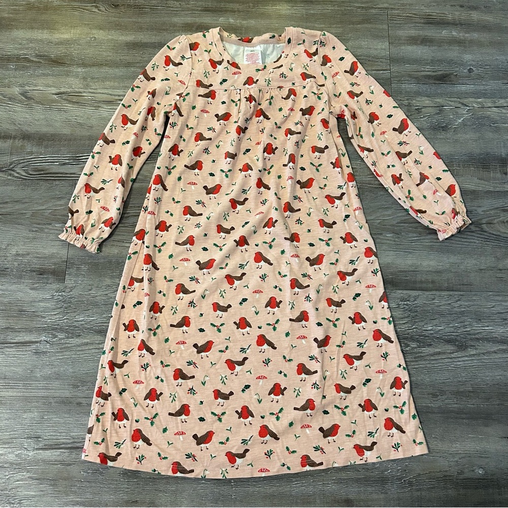 Mini Boden Holiday Nightgown 6-7 EUC